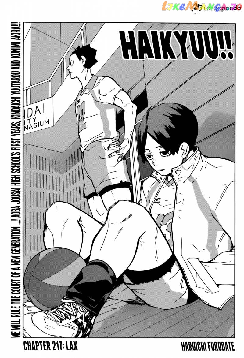 Haikyuu!!, Chapter 217 image 01